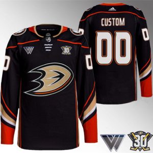 Anaheim Ducks Custom Black 30th Anniversary Stitched Jersey