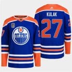 Edmonton Oilers #27 Brett Kulak Royal 2024 Stanley Cup Final Patch Stitched Jersey