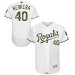 Royals #40 Kelvin Herrera White Flexbase Authentic Collection 2016 Memorial Day Stitched Jersey