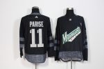 Minnesota Wild #11 Zach Parise Black 1917-2017 100th Anniversary Stitched Adidas Jersey