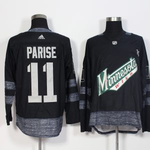 Minnesota Wild #11 Zach Parise Black 1917-2017 100th Anniversary Stitched Adidas Jersey