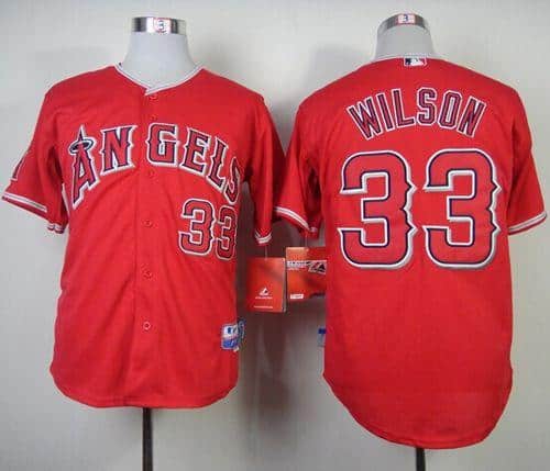 Angels Of Anaheim #33 C.J. Wilson Red Cool Base Stitched Jersey