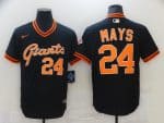 San Francisco Giants #24 Willie Mays Black Cool Base Stitched Jersey