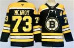 Boston Bruins #73 Charlie McAvoy Black 2024-25 With A Patch Home Stitched Jersey