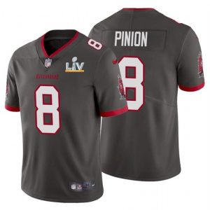 Tampa Bay Buccaneers #8 Bradley Pinion Grey 2021 Super Bowl LV Limited Stitched Jersey