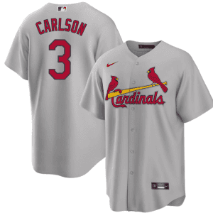 St. Louis Cardinals #3 Dylan Carlson Grey Cool Base Stitched Jersey
