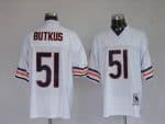 Mitchell Ness Bears #51 Dick Butkus White Stitched Throwback Jersey