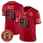 San Francisco 49ers #80 Jerry Rice Red F.U.S.E. Golden Gate Bridge Patch Balck Scarlet Vapor Limited Stitched Jersey