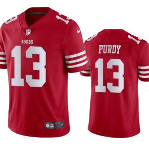 San Francisco 49ers #13 Brock Purdy Red Vapor Untouchable Limited Stitched Jersey