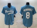 Brooklyn Dodgers #8 Enrique Hernandez Light Blue Stitched Jersey