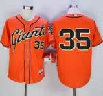 Giants #35 Brandon Crawford Orange Alternate Cool Base Stitched Jersey