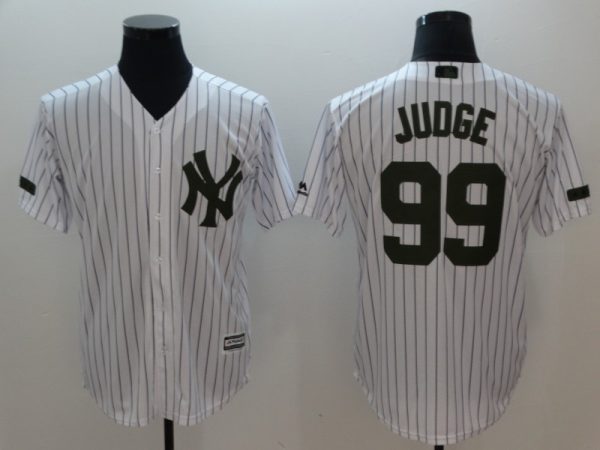 New York Yankees #99 Aaron Judge White Olive Cool Base Stitched Jersey
