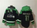 Seattle Seahawks #11 Jaxon Smith-Njigba Black Ageless Must-Have Lace-Up Pullover Hoodie