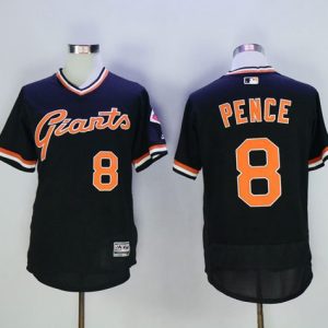 Giants #8 Hunter Pence Black Flexbase Authentic Collection Cooperstown Stitched Jersey