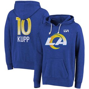 Los Angeles Rams #10 Cooper Kupp 2022 Royal Super Bowl LVI Champions Pullover Hoodie