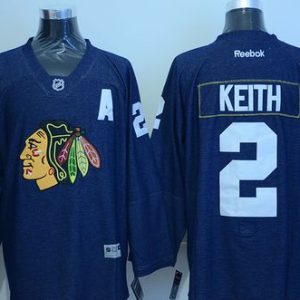 Blackhawks #2 Duncan Keith Navy Blue Denim Stitched Jersey