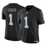 Las Vegas Raiders #1 Tre Tucker Black 2025 F.U.S.E. Vapor Stitched Jersey