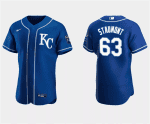 Kansas City Royals #63 Josh Staumont Royal Flex Base Stitched Jersey