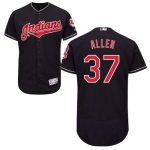 Indians #37 Cody Allen Navy Blue Flexbase Authentic Collection Stitched Jersey