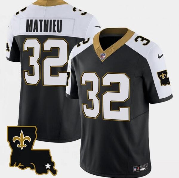 New Orleans Saints #32 Tyrann Mathieu Black White 2023 F.U.S.E. 1987 Legacy Vapor Stitched Jersey
