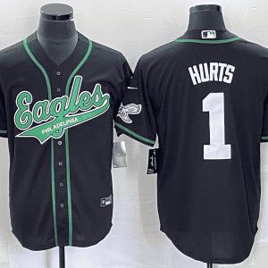 Philadelphia Eagles #1 Jalen Hurts Black Cool Base Stitched Jersey