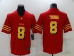 San Francisco 49ers #8 Steve Young Red Gold Vapor Untouchable Limited Stitched Jersey