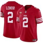 San Francisco 49ers #2 Deommodore Lenoir Red 2025 F.U.S.E. With 1-Star C Patch Vapor Untouchable Limited Stitched Jersey