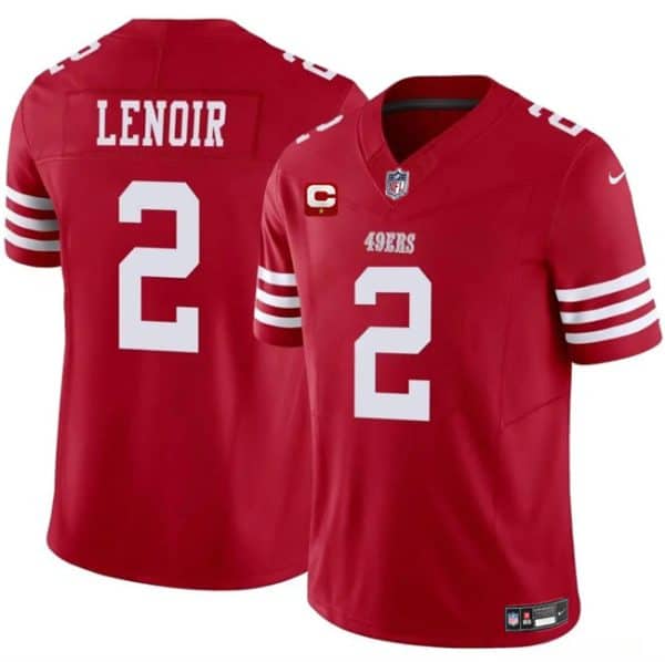 San Francisco 49ers #2 Deommodore Lenoir Red 2025 F.U.S.E. With 1-Star C Patch Vapor Untouchable Limited Stitched Jersey