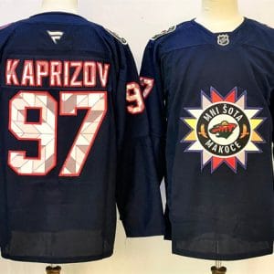 Minnesota Wild #97 Kirill Kaprizov Navy 2024-25 Stitched Jersey