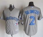 Blue Jays #2 Troy Tulowitzki Grey New Cool Base Stitched Jersey