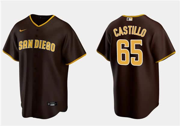 San Diego Padres #65 Jos¨¦ Castillo Brown Cool Base Stitched Jersey