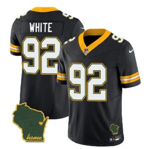 Green Bay Packers #92 Reggie White Black 2023 F.U.S.E. Home Patch Vapor Untouchable Limited Stitched Jersey