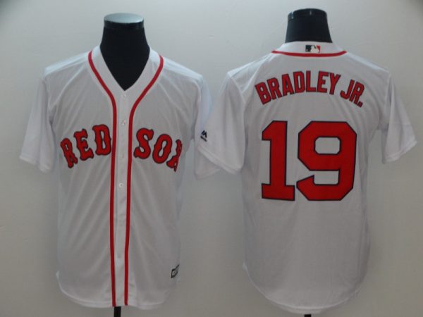 Boston Red Sox #19 Jackie Bradley Jr. Majestic White Cool Base Player Stitched Jersey