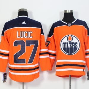 Edmonton Oilers #27 Milan Lucic Orange Stitched Adidas Jersey