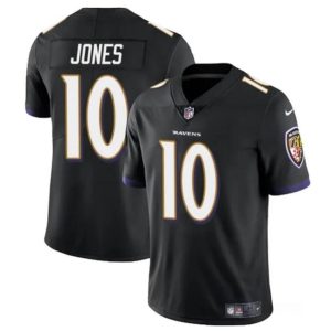 Baltimore Ravens #10 Emory Jones Black Vapor Limited Jersey