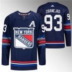 New York Rangers #93 Mika Zibanejad Navy Stitched Jersey