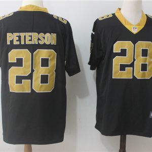 New Orleans Saints #28 Adrian Peterson Black Team Color Stitched Vapor Untouchable Limited Nike Jersey