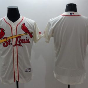 Cardinals Blank Cream Flexbase Authentic Collection Stitched Jersey