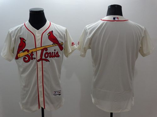 Cardinals Blank Cream Flexbase Authentic Collection Stitched Jersey