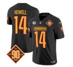 Washington Commanders #14 Sam Howell Black 2023 F.U.S.E. 90th Anniversary Vapor Limited Stitched Jersey