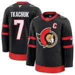 Ottawa Senators #7 Brady Tkachuk Black 2024-25 With C Patch Home Stitched Jersey
