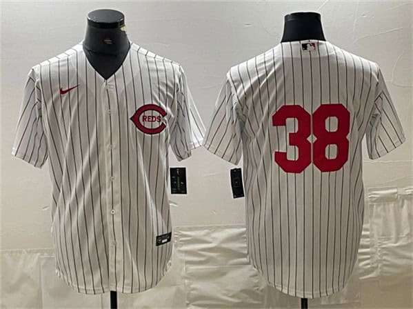 Cincinnati Reds #38 Jose Barrero White Field Of Dreams Stitched Jersey