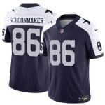 Dallas Cowboys #86 Luke Schoonmaker Navy White Thanksgiving Vapor Untouchable Limited Stitched Jersey