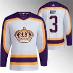 Los Angeles Kings #3 Matt Roy White 2022 Reverse Retro Stitched Jersey