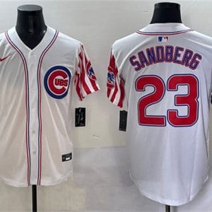 Chicago Cubs #23 Ryne Sandberg White 2025 Independence Day Vapor Premier Limited Stitched Jersey