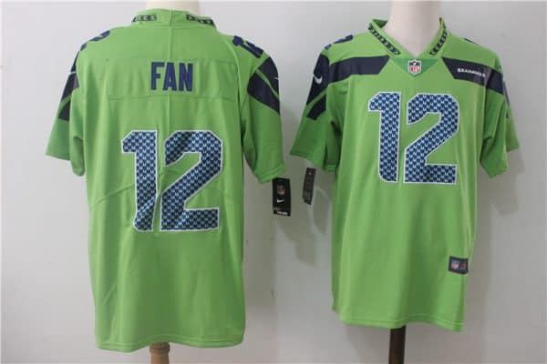Seattle Seahawks #12 Fan Green Stitched Vapor Untouchable Limited Nike Jersey