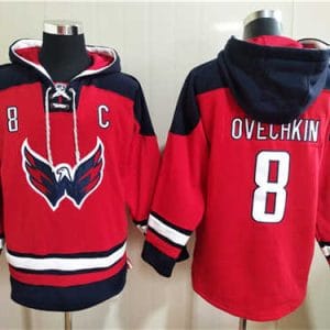 Washington Capitals #8 Alex Ovechkin Red Ageless Must-Have Lace-Up Pullover Hoodie
