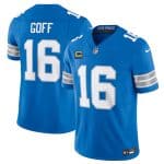 Detroit Lions #16 Jared Goff Blue 2024 F.U.S.E. With 4-Star C Patch Vapor Limited Stitched Jersey