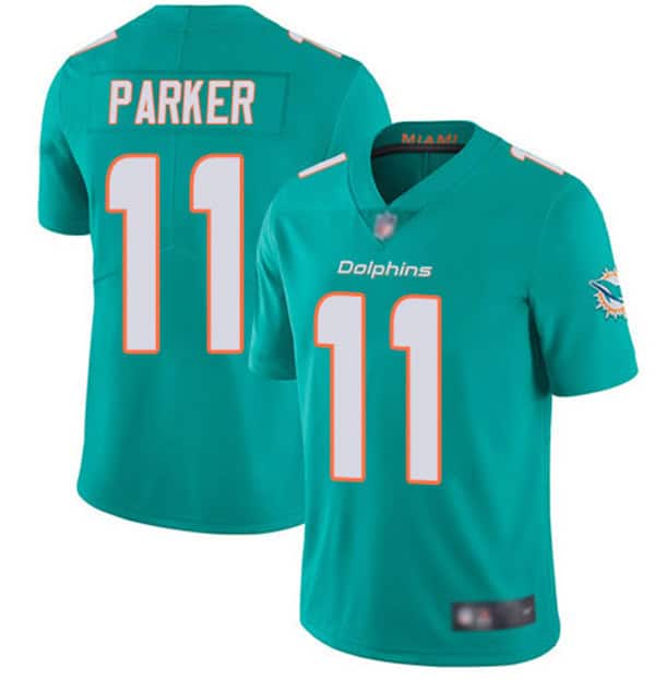 Miami Dolphins #11 DeVante Parker 2020 Aqua Vapor Limited Stitched Jersey