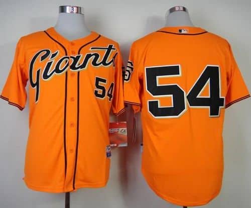 Giants #54 Sergio Romo Orange Cool Base Stitched Jersey